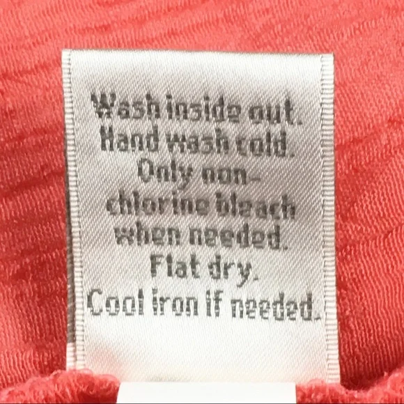 Womens Shirt Size Small Lauren Conrad Coral Sheer Crepe Square Neck Long Sleeves - Picture 6 of 6